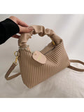 PARTIQ Texture Niche Womens Versatile Hand Feel Foreign Handbag With Detachable Strap - Beige