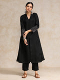 Black Anarkali Kurta with Pant (Set of 2)