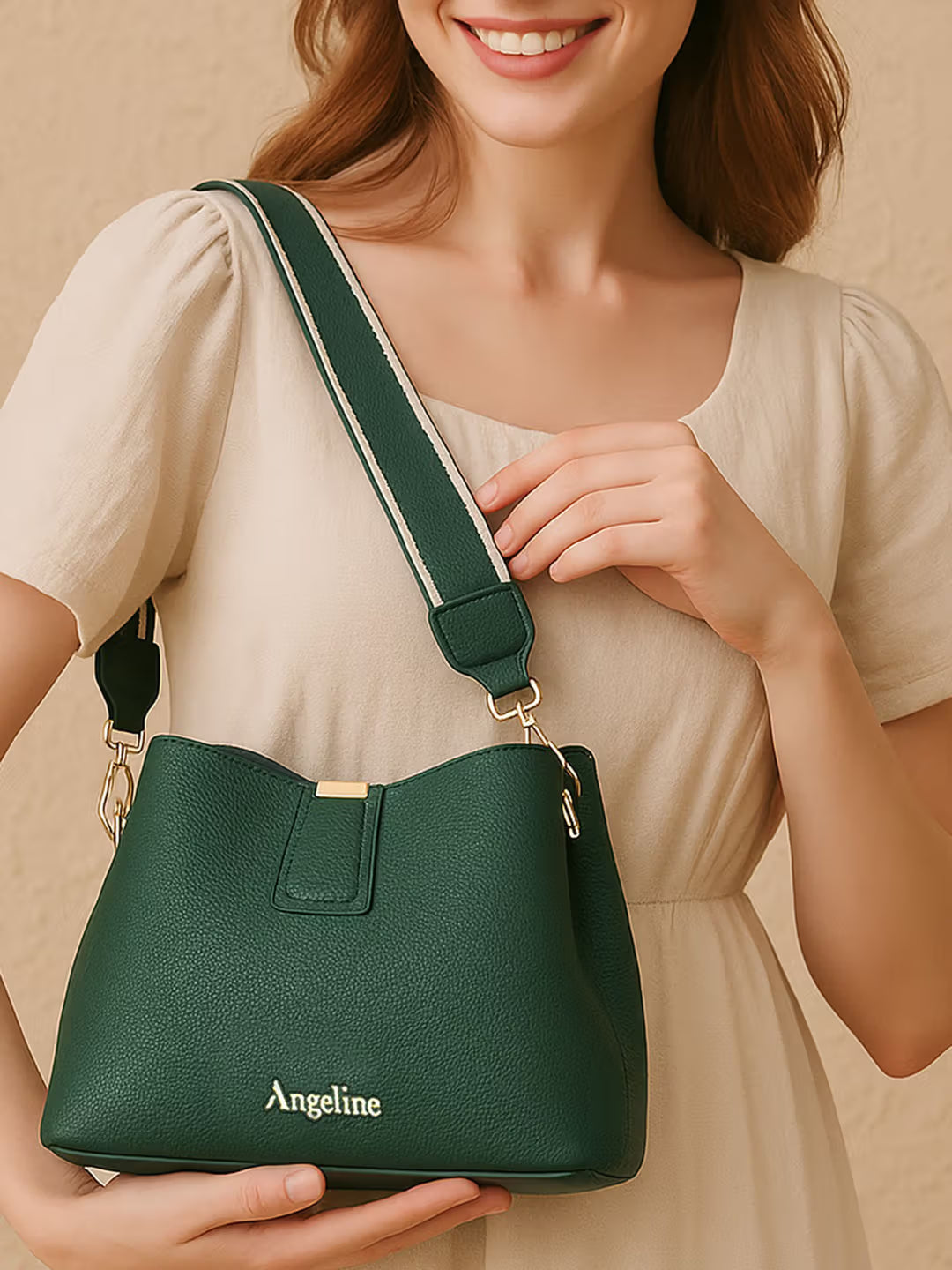 Angeline Green Women Shoulder Sling Bag