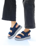 Eudora Blue Flatform Heels