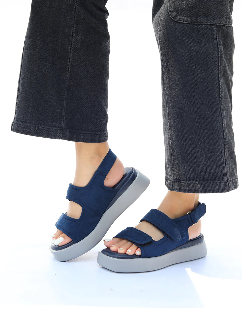 Eudora Blue Flatform Heels