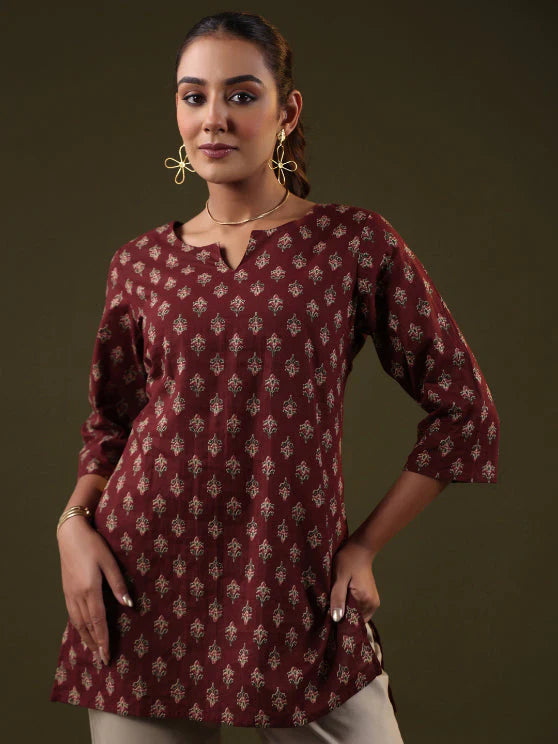 A-line Printed Cotton Kurtis